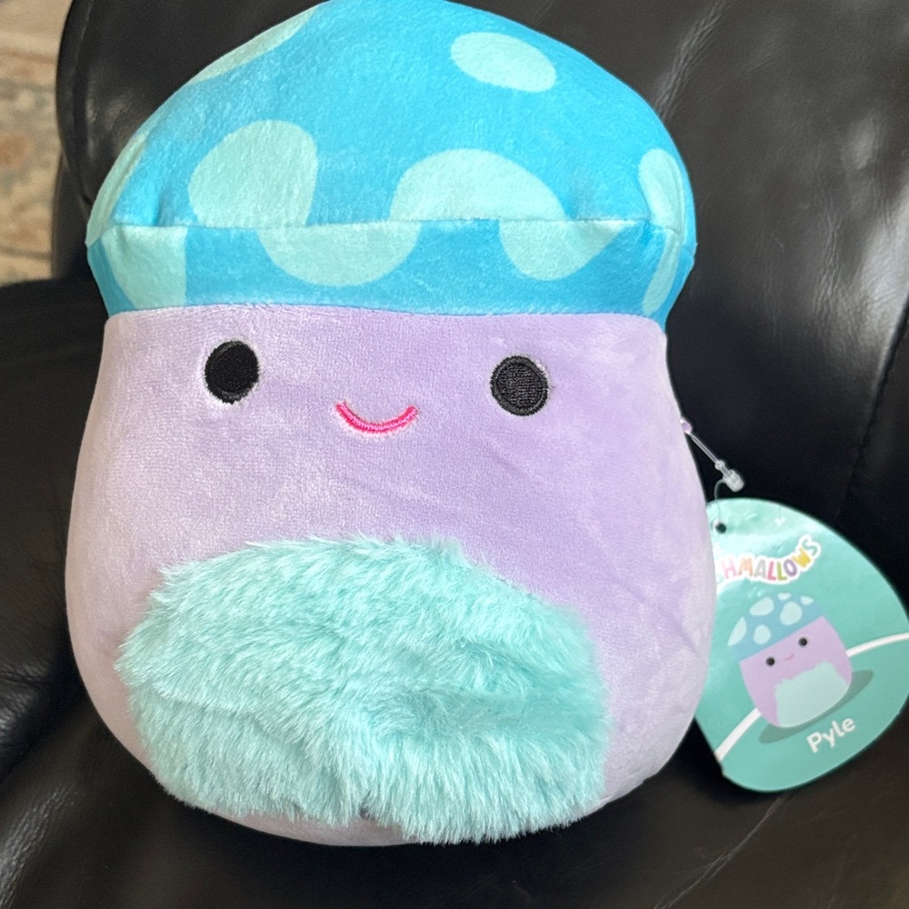 Plush Mushroom Toy - Blue and Purple